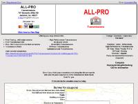 All Pro - auto trucks vans transmission repair All Pro - auto trucks vans transmission repair