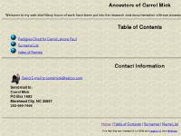  Table of Contents, Surnames, Name List, Legacy 7.0