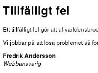 Tillfälligt fel Tillfälligt fel
