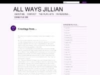 allwaysjillian.wordpress.com All Ways Jillian, About Me, The Playlists allwaysjillian.wordpress.com All Ways Jillian, About Me, The Playlists