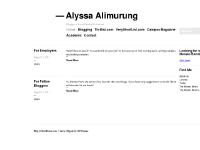 almda.wordpress.com &mdash;Alyssa Alimurung, Blogging, Thrillist.com