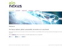 alonexus.co.uk lo Nexus delivers global sustainability innovations at a local level. Working with customers across the world, we exchange a premiumÂ selection of sustainability solutions spanning educational, technological and institutional categories. Green . Renewable. Justin Halewood. Innovation. Clean Technology. Energy. Waste. Water. Conservation.