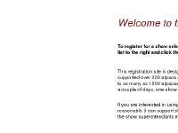 Welcome to the Alpaca Online Registration System