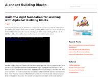 Alphabet Building Blocks Alphabet Building Blocks