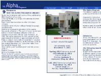 The Alpha Program The Alpha Program