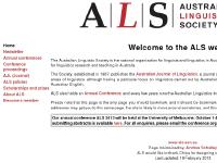  ALS policies, Scholarships and prizes, Linguistics in Australia, Australian Journal of Linguistics