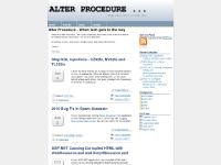 Alter Procedure - When tech gets in the way Alter Procedure - When tech gets in the way