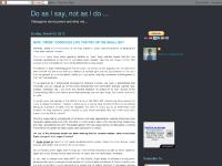 Do as I say, not as I do ...