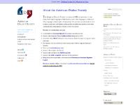 Constitution and Officers, Guidelines for Contributors, ADS-M  Constitution and Officers, Guidelines for Contributors, ADS-M