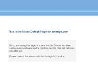 Kloxo : Default Page for amerige.com