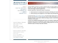Medical Technology Venture Capital - Accuitive Medical Ventures Medical Technology Venture Capital - Accuitive Medical Ventures