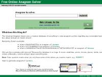 anagram-solver.net Answer, Answer, Answer anagram-solver.net Answer, Answer, Answer