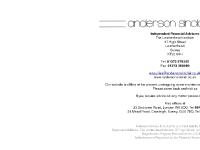 Anderson Sinclair Anderson Sinclair