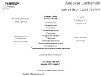 Andover Locksmith - 24 Hour Call Out