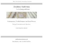 andrea-harkness.co.uk weaver designer weave woven textile fabric craft design handcrafted handmade bespoke commission commissioned interior art artist multi-media embroidery spinning yarn contemporary