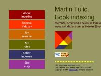 Martin Tulic, Book indexing - Home page