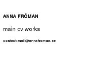 Anna Fröman Anna Fröman