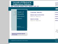 Annals of Clinical & Laboratory Science Annals of Clinical & Laboratory Science