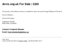 Anno.org.uk | For Sale £200