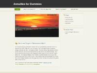 Annuities for Dummies Annuities for Dummies