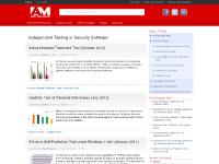 anti-malware-test.com Recent test results, Awards guide, Contacts