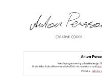 Anton Persson.se Anton Persson.se