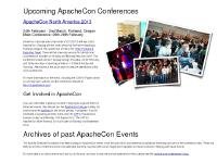 ApacheCon NA 2011 - Home
