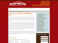 Baltimore Private Investigator | Baltimore MD Investigator | APEX Investigative Services, Inc.