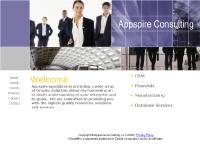 Appspire Consulting - Your Oracle Solution Partner Appspire Consulting - Your Oracle Solution Partner
