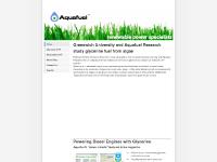 Aquafuel Research - Aquafuel Research - powering diesel CHP engines with glycerine Aquafuel Research - Aquafuel Research - powering diesel CHP engines with glycerine