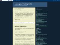 Learning and Teaching Arabic Learning and Teaching Arabic