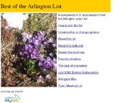 Arlington List Arlington List