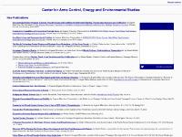 The Center for Arms Control, Energy and Environmental Studies The Center for Arms Control, Energy and Environmental Studies