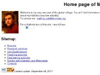Teaching activities, Engineering activities, System administration and Webmaster, Contacts  Teaching activities, Engineering activities, System administration and Webmaster, Contacts