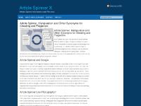 Article Spinner X: Genuine, unbiased Article Spinner reviews