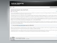 Article Spinning