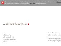 Artists First Management Artists First Management