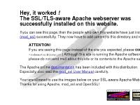 Test Page for the SSL/TLS-aware Apache Installation on Web Site Test Page for the SSL/TLS-aware Apache Installation on Web Site