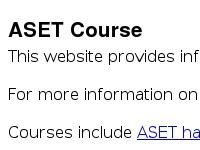 ASET Course