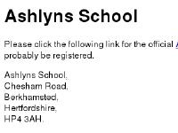 ashlyns - Ashlyns School