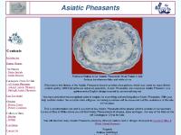 Antique Transferware, Asiatic Pheasants Blue and White China