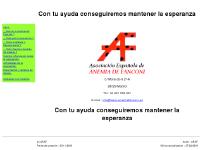ASOCIACIÓN ESPAÑOLA DE ANEMIA DE FANCONI ASOCIACIÓN ESPAÑOLA DE ANEMIA DE FANCONI