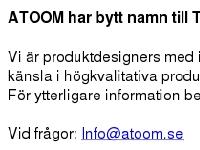 ATOOM - Industridesign och Teknisk Produktdesign ATOOM - Industridesign och Teknisk Produktdesign