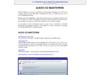 Audio CD Mastering Audio CD Mastering