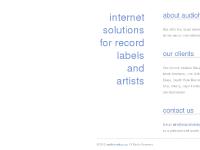 Audio hosting and internet solutions for record label and artists Audio hosting and internet solutions for record label and artists