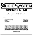 Audiosystem Svenska AB