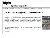 aufgehts.com German multimedia, Auf gehts, German software aufgehts.com German multimedia, Auf gehts, German software