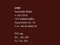 b-flat - Accoustic Musik & Jazz Club - Berlin b-flat - Accoustic Musik & Jazz Club - Berlin