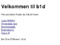 Be One Different Be One Different