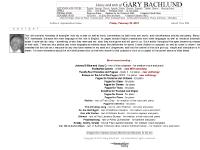 Music and Texts of Gary Bachlund  Music and Texts of Gary Bachlund